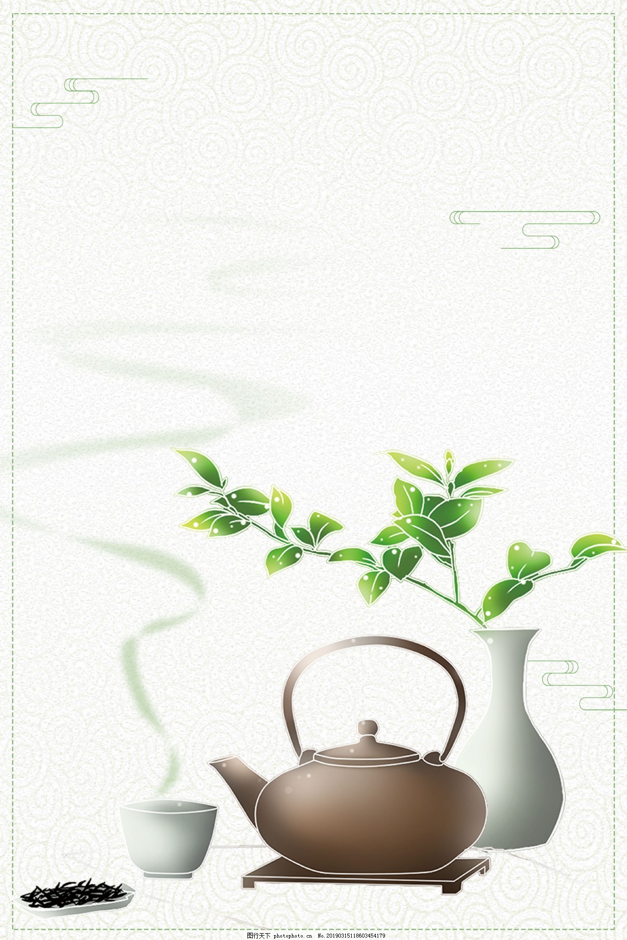 茶韵千年 中国传统茶文化海报背景素材设计解析